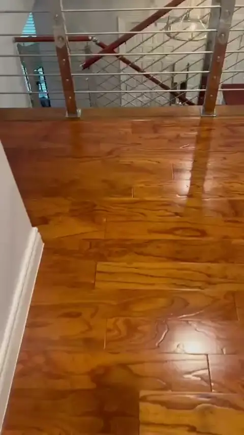 Close look at the finished details of a house cleaning